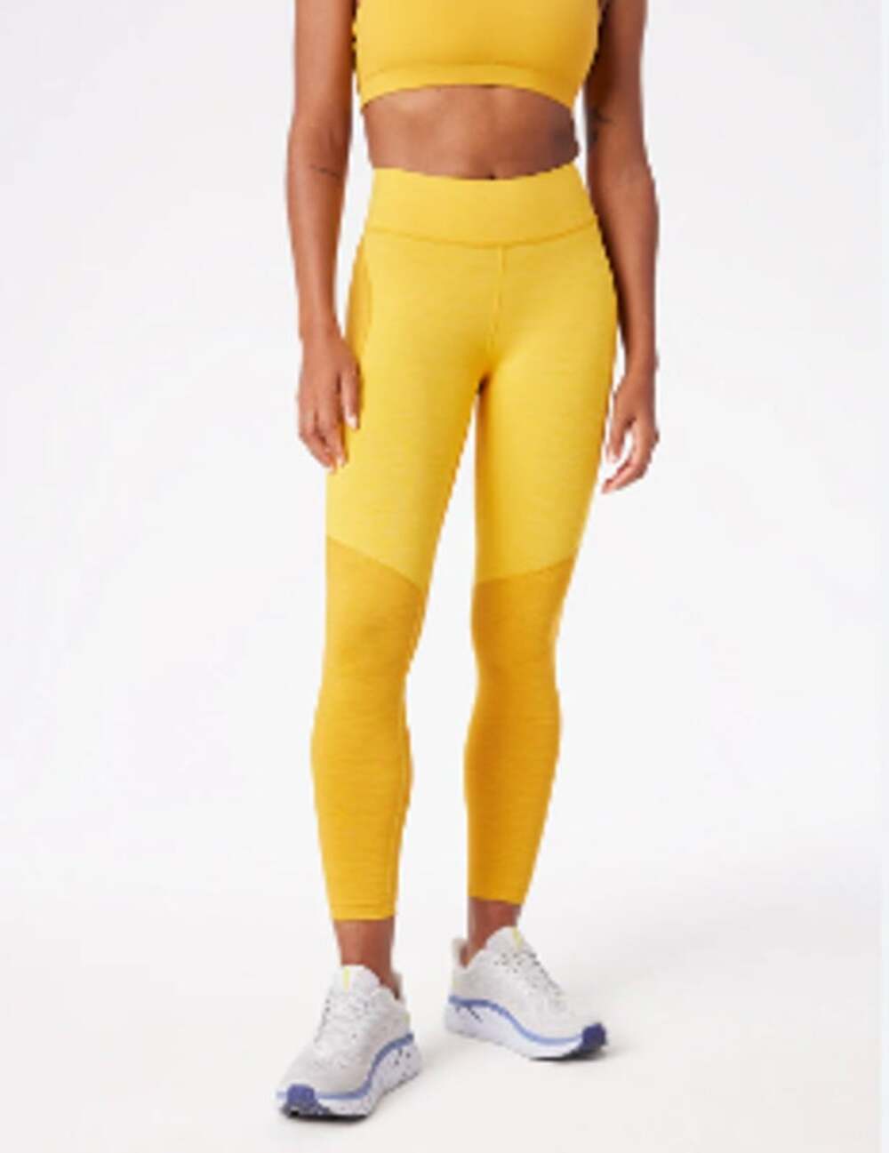 OUTDOOR VOICES Women's TechSweat Core 3/4 Legging Small Yellow Citrus Cider NWT